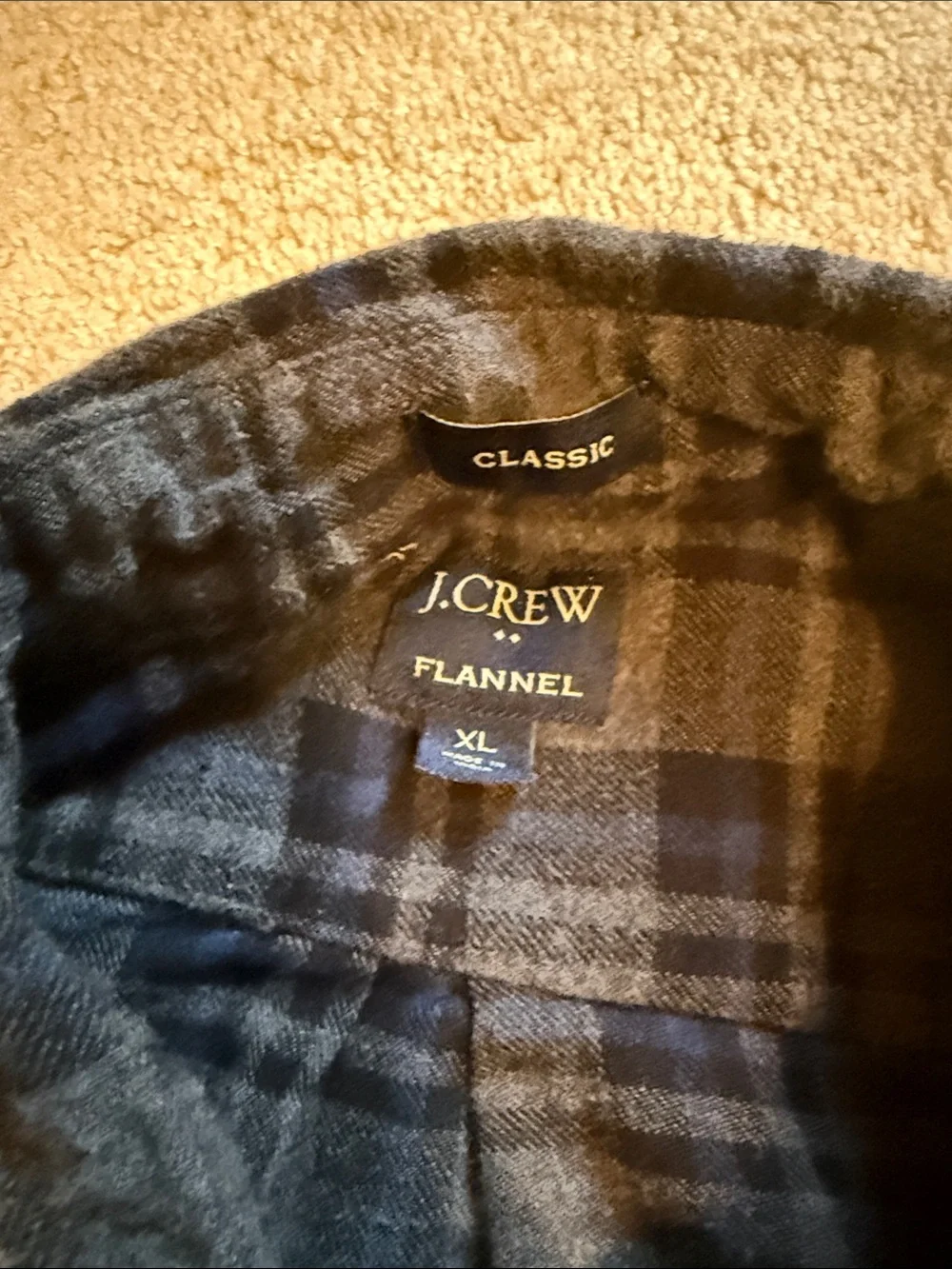 J. Crew Men's Plaid Flannel Shirt